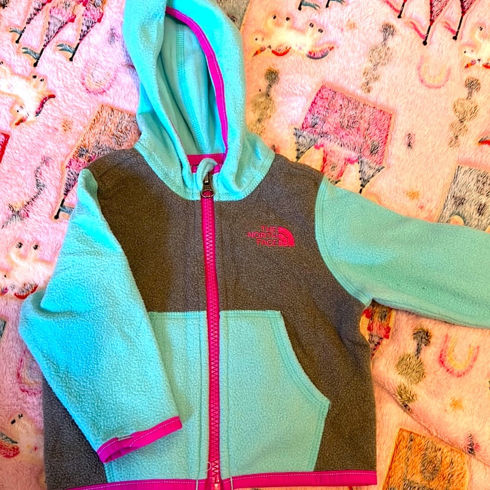 North face 3-6 month fleece jacket